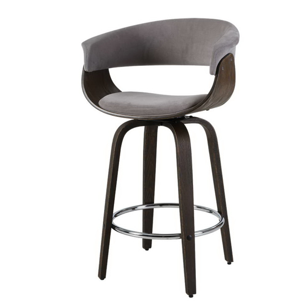 Bar Stool Wooden Dining Chair Grey