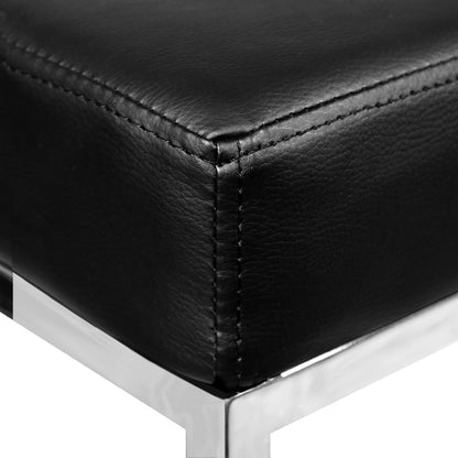 Set of 2 PU Leather Backless Bar Stools - Melbourne Home & Living