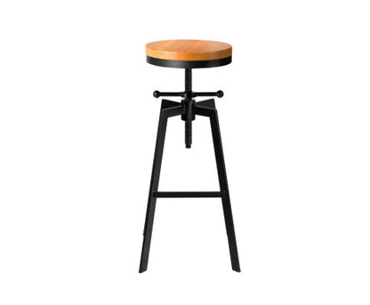 Adjutable Height Swivel Bar Stool - Black - Melbourne Home & Living
