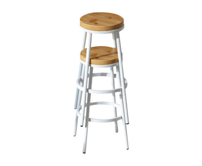 Set of 2 Wooden Stackable Bar Stools - Melbourne Home & Living