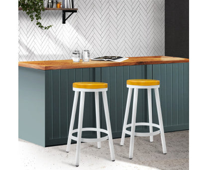 Set of 2 Wooden Stackable Bar Stools - Melbourne Home & Living