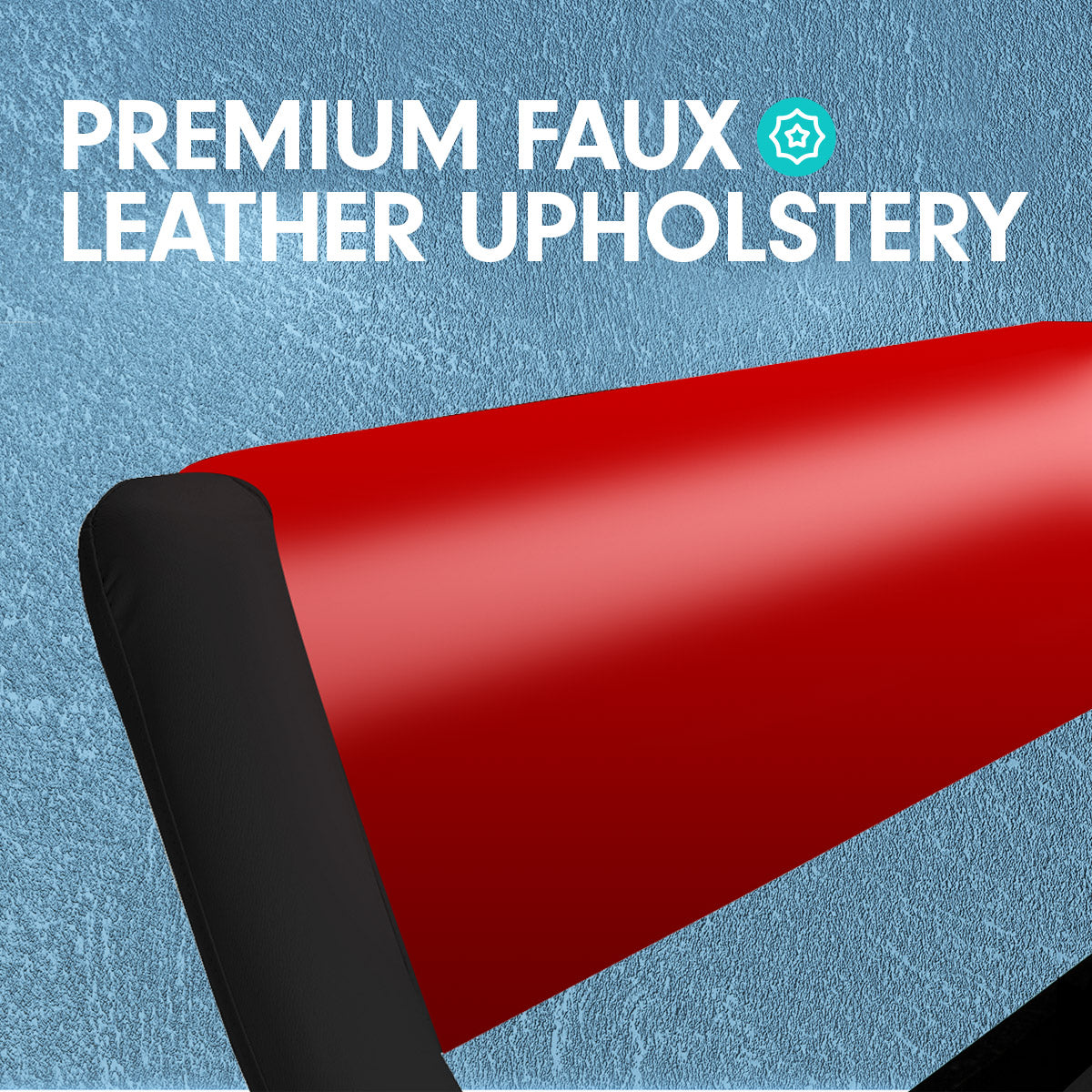 King Size Faux Leather Curved Bed Frame - Red