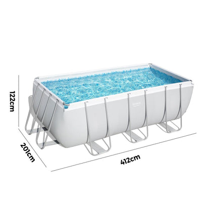 Bestway Swimming Pool Rectangular Above Ground Pools Filter Pump With Ladder