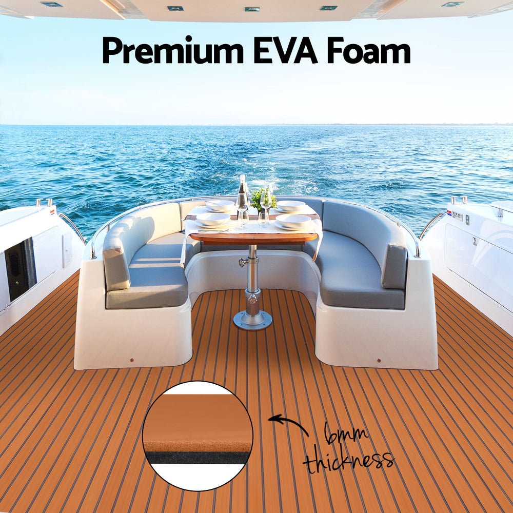 Eva Foam Boat Flooring Mat Decking Sheet 240X90X0.6Cm Dark Brown