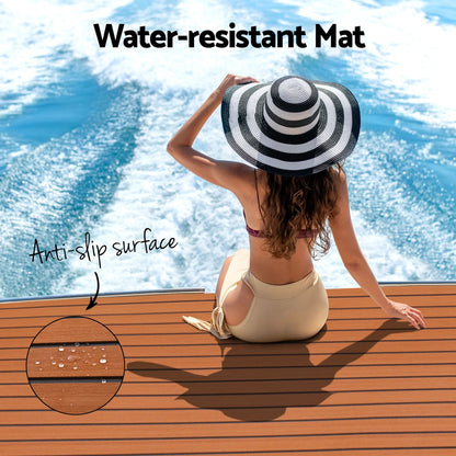 Eva Foam Boat Flooring Mat Decking Sheet 240X90X0.6Cm Dark Brown