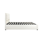 Bed Frame with Storage Space Gas Lift Bed Mattress Base White