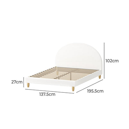 Bed Frame Boucle Fabric