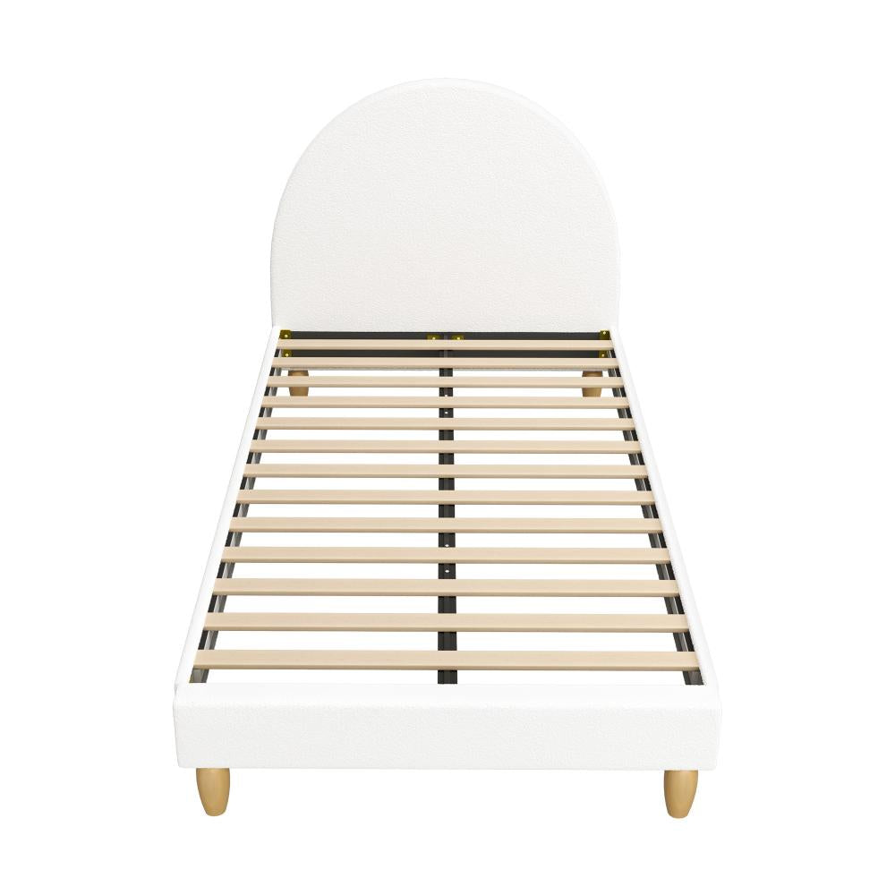 Bed Frame Boucle Fabric
