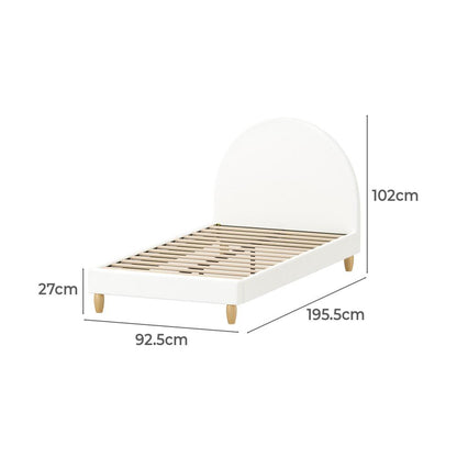 Bed Frame Boucle Fabric