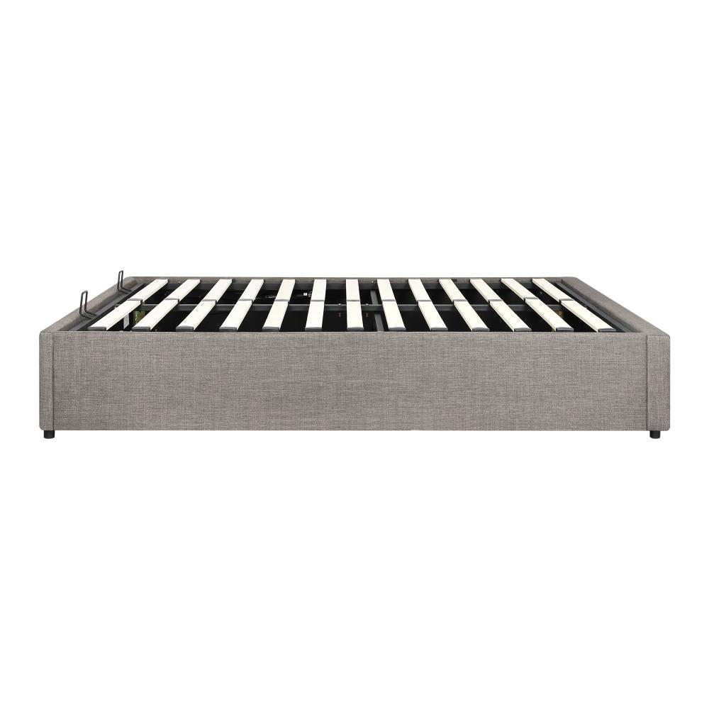 Double Bed Frame Mattress Base with Lift Gas Beige