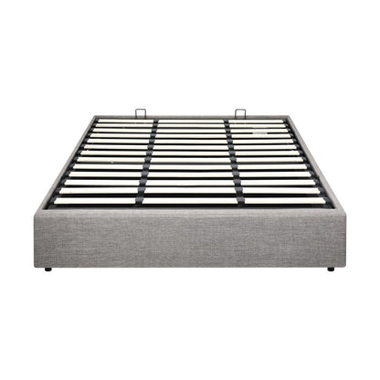 King Bed Frame Mattress Base with Lift Gas Beige