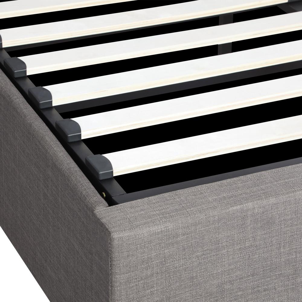 King Single Bed Frame Mattress Base with Lift Gas Beige