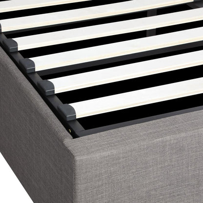 King Single Bed Frame Mattress Base with Lift Gas Beige