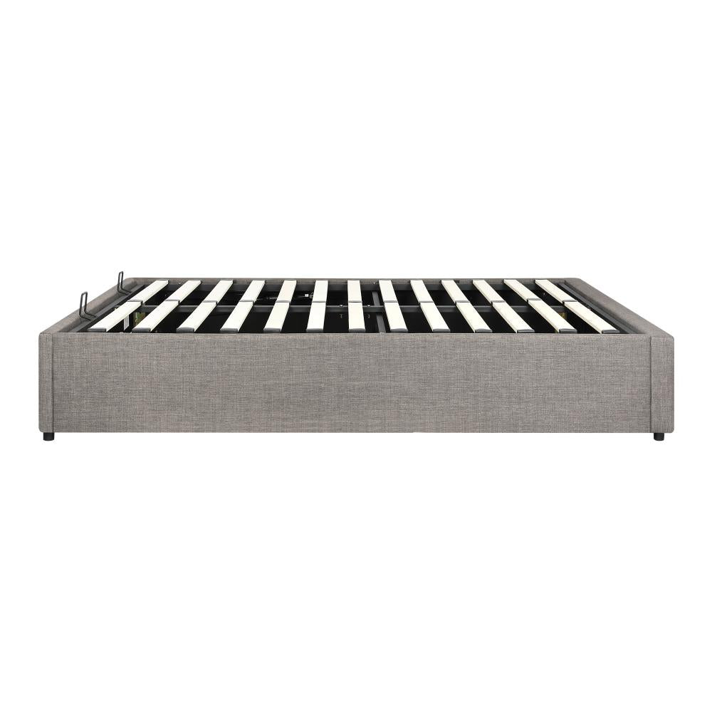 King Single Bed Frame Mattress Base with Lift Gas Beige