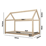 Wooden Bed Frame Single Wood Mattress Base Pine Timber Platform