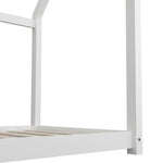 Bed Frame Single Wooden Timber House Style Mattress Base Platform White