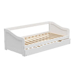 Trundle Bed Frame Daybed Single Size Base Timber Wooden Kids Double Bed