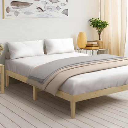 Bed Frame Double Size Wooden Timber Mattress Base Platform Furniture
