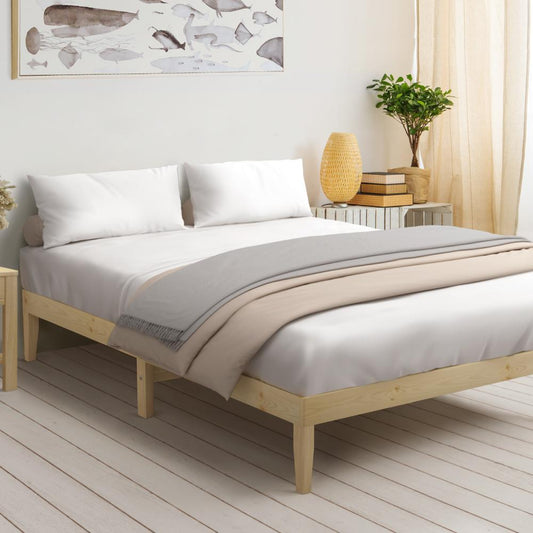 Bed Frame Double Size Wooden Timber Mattress Base Platform Furniture