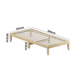 Bed Frame King Single Wooden Timber Mattress Base Bed Base Platform