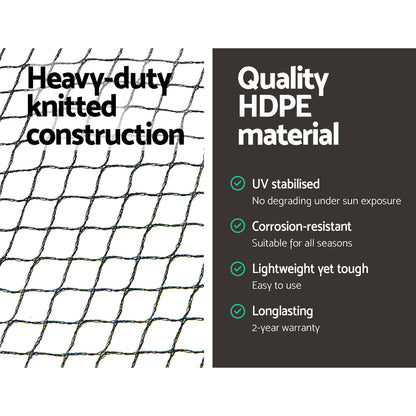 Bird Netting Anti Net Mesh Commercial Plant Fruit Trees 10M X 10M 30Gsm Black