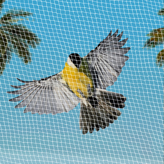 Instahut Bird Netting Net Anti Pest Commercial Fruit Trees Plant 10x10m 30GSM White