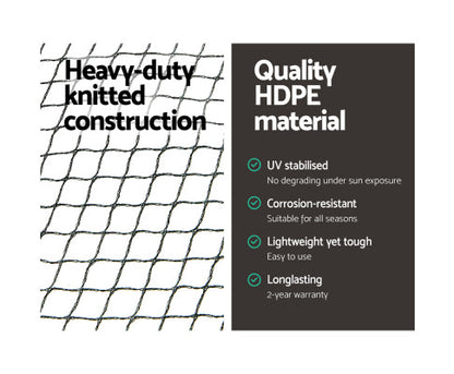 Bird Netting Net Anti Pest Commercial Fruit Trees Plant 10x20m -Black