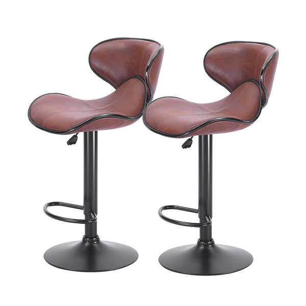  2x Bar Stools Stool Brown