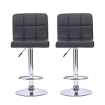 PU Leather Metal Industrial Black Bar Stools