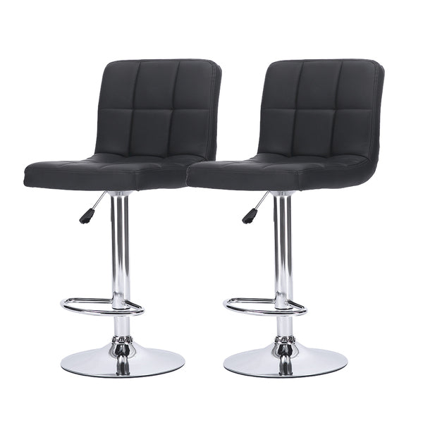  PU Leather Metal Industrial Black Bar Stools