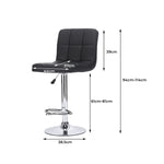 PU Leather Metal Industrial Black Bar Stools