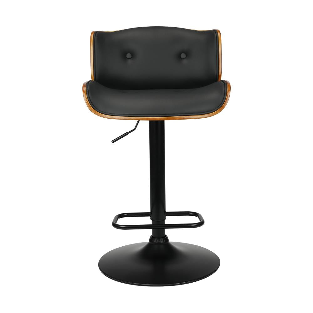 Bar Stools  Swivel Chair Kitchen Gas Lift Wooden Chairs Leather x1