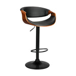 Bar Stools  Swivel Chair Kitchen Gas Lift Wooden Bar Stool Leather x1