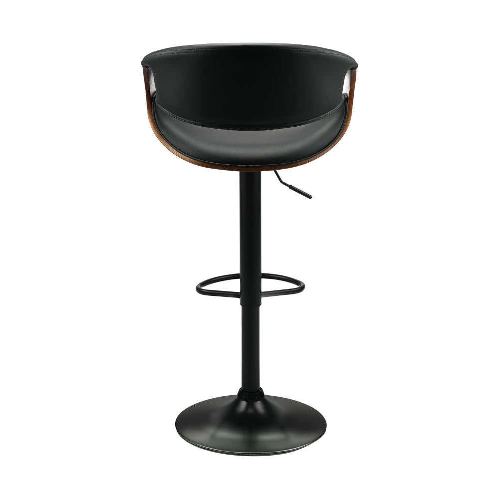 Bar Stools  Swivel Chair Kitchen Gas Lift Wooden Bar Stool Leather x1