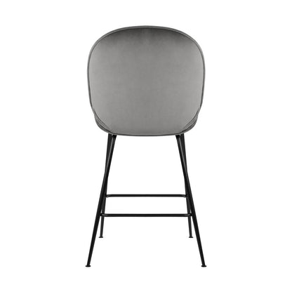 Bar Stools Kitchen Stool Chairs Barstool Dining Chair Velvet Metal Grey