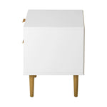 Bedside Tables 2 Drawers Side Table Nightstand Storage Cabinet White