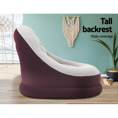 Purple/Blue Lazy Sofa Lounge Ottoman Air Chair Seat - 54×54×26cm