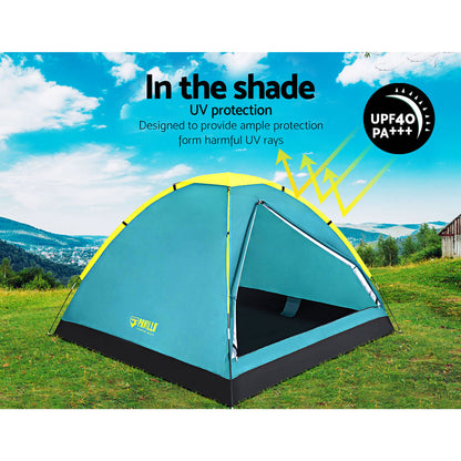 Camping Tent Pop Up Canvas Hiking Beach Sun Shade Camp 3 Person Dome