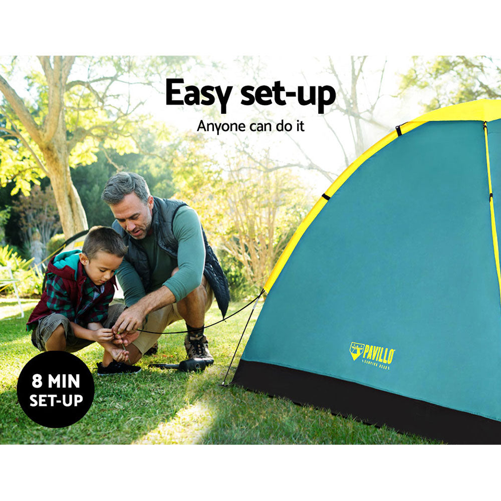Camping Tent Pop Up Canvas Hiking Beach Sun Shade Camp 3 Person Dome