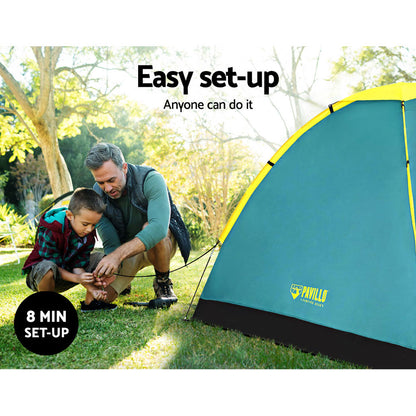 Camping Tent Pop Up Canvas Hiking Beach Sun Shade Camp 3 Person Dome