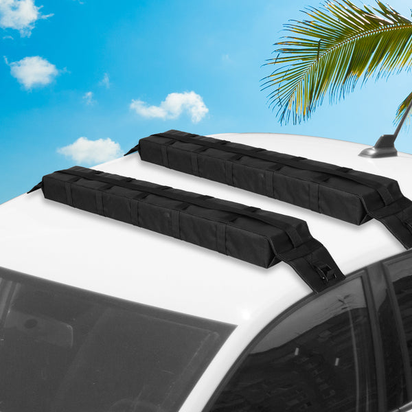  2PCS Universal Soft Roof Racks Car Top Luggage Carrier Kayak