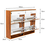 Shoe Cabinet Organizer Storage Rack 1200 x 240 x 920 - Brown