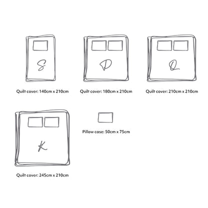 Quilt Cover Set Cotton Duvet King Blue Dark Grey