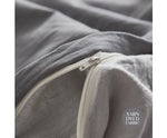 Cosy Club Duvet Cover Quilt Set King Flat Cover Pillow Case Grey Inspired