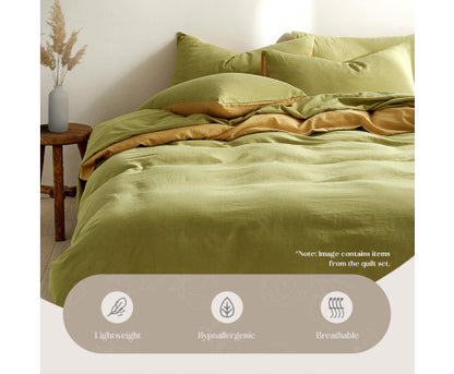 Cosy Club Duvet Cover Quilt Set King Flat Cover Pillow Case Yellow Inspired King