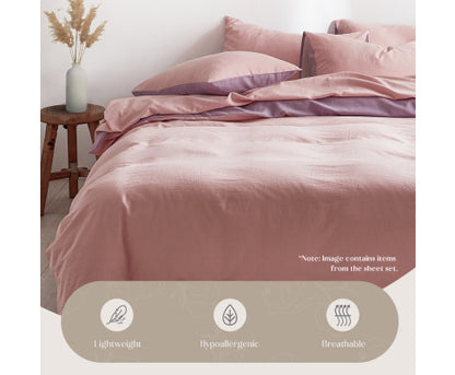 Cosy Club Duvet Cover Quilt Set Doona Cover Pillow Case Candy Floss QUEEN