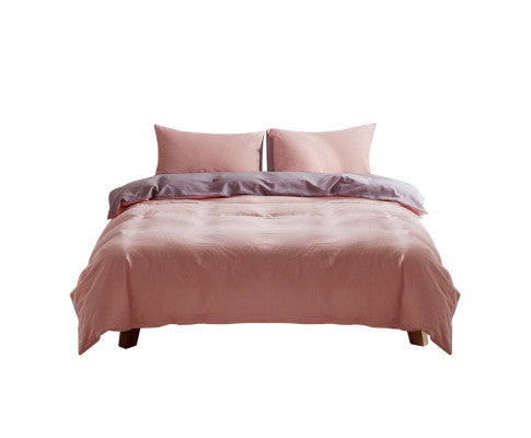 Cosy Club Duvet Cover Quilt Set Doona Cover Pillow Case Candy Floss QUEEN