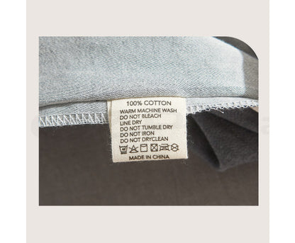 Cosy Club Quilt Cover Set Cotton Duvet Single Blue Dark Grey