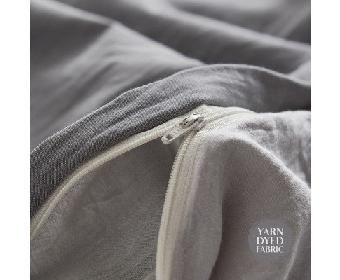 Comfortable Duvet Cover Quilt Set Single Flat Cover Pillow Case Grey Inspired