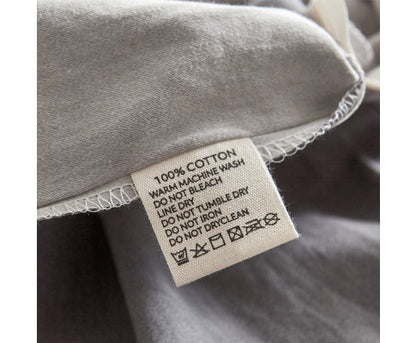 Comfortable Duvet Cover Quilt Set Single Flat Cover Pillow Case Grey Inspired